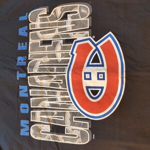 NHL| Vintage Montreal Canadiens NHL Black Short Sleeve T-shirt